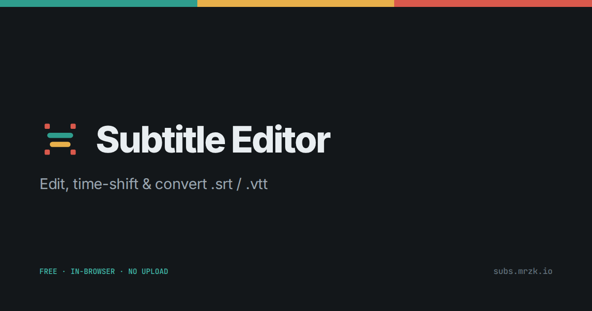 Subtitle Editor