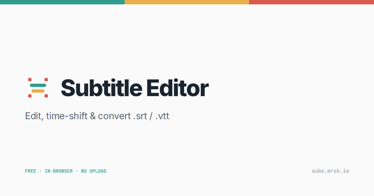 Subtitle Editor